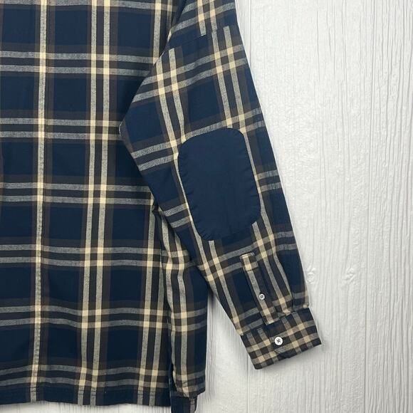 Wrangler ATG all-terrain gear men’s XL regular fit brown/blue plaid cotton/poly - Picture 3 of 8